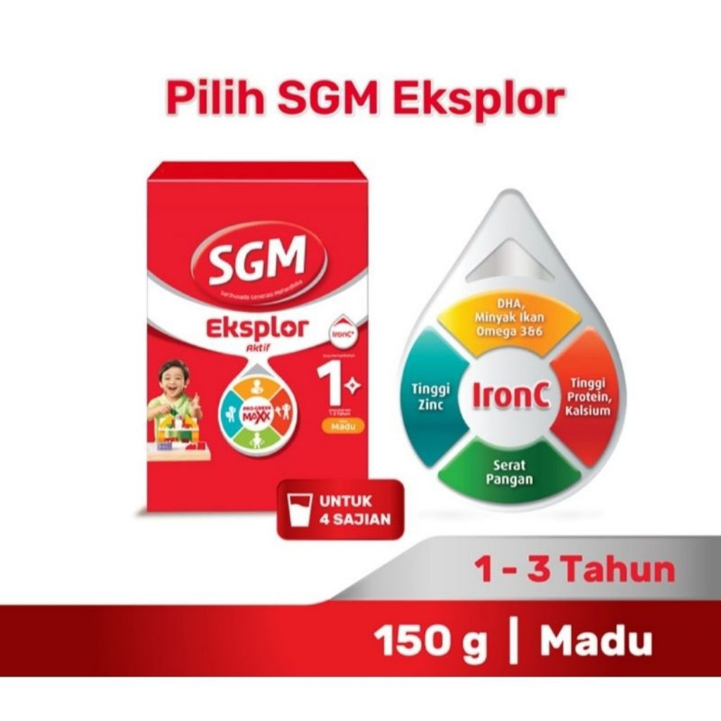 susu SGM 1+ 150g susu pertumbuhan 1-3 tahun