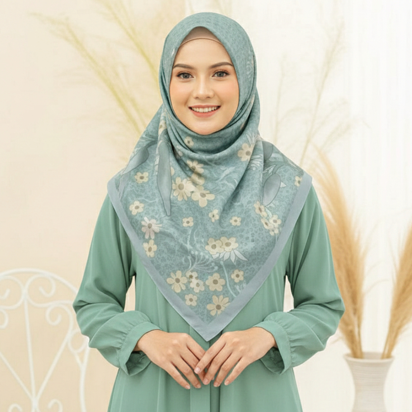 Mama In Fashion - Jilbab Segi Empat Voal Motif / Jilbab - Hijab - Kerudung segi empat Motif Terbaru 