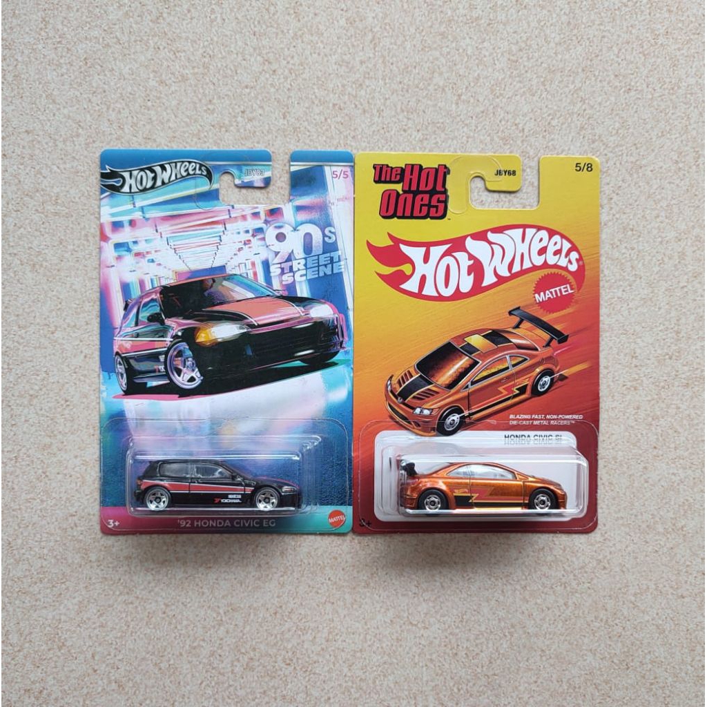 Hot Wheels 2 Pcs Honda Civic EG 90'S Civic SI