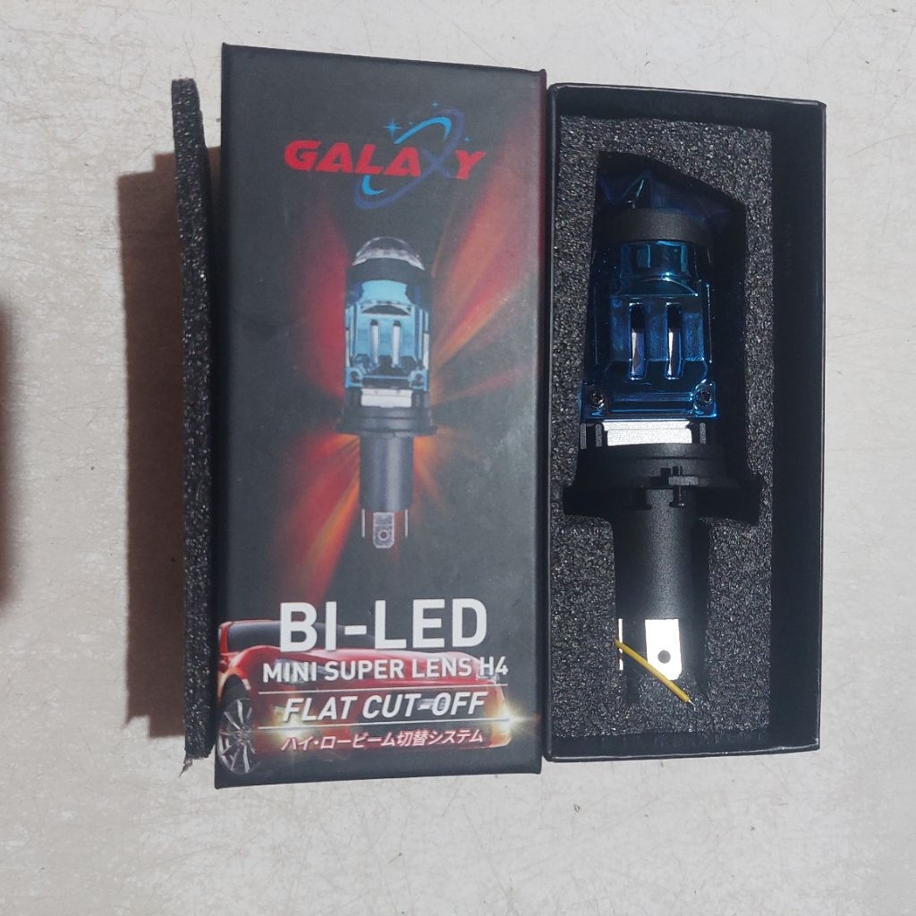 LAMPU UTAMA DEPAN PROJEKTOR MINI BI-LED H4 UNTUK MOBIL ATAU MOTOR WARNA KUNING - PUTIH - PUTIH HANGA