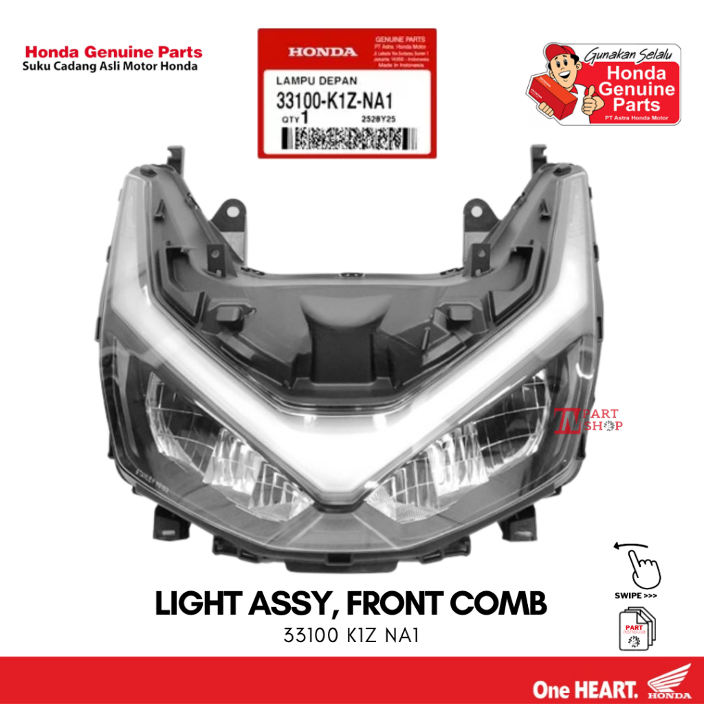 Lampu Depan (Light Assy, Front Comb.) - New PCX160 K1ZV / 33100-K1Z-NA1