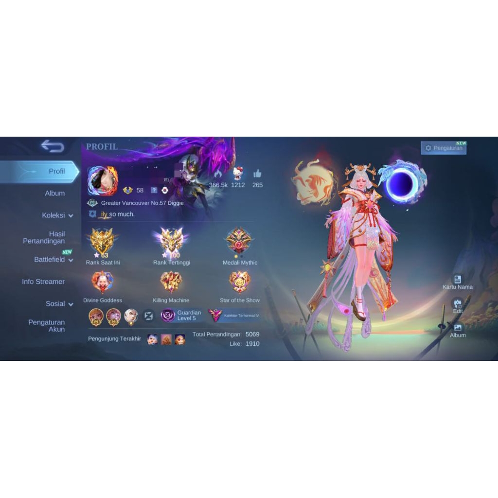 JUAL AKUN PRBADI MLBB EX IMO SPEK MAGE