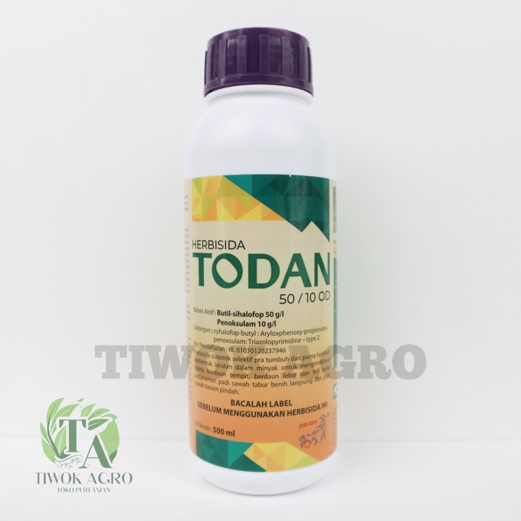 Herbisida Todan 50/10 OD (500 ml) - Obat Rumput Padi Sawah Selektif Tuntas Gulma Teki Rumput