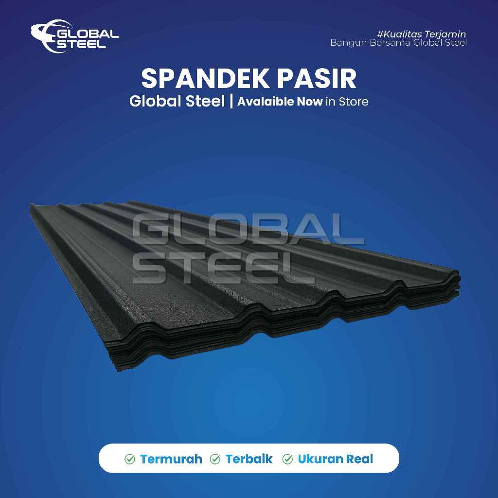 Spandek Atap Pasir Hitam 0.25 mm / Premium Quality