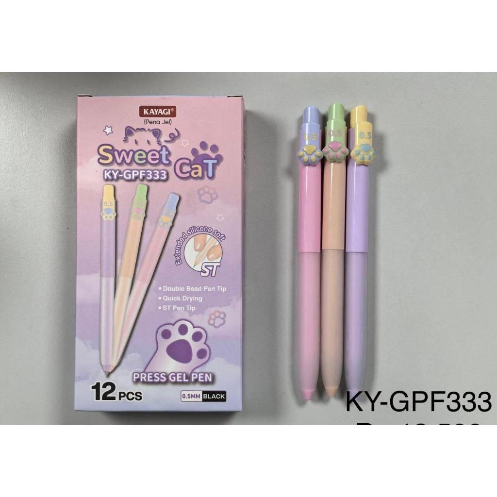 Bolpen Gel Kayagi KY-GPF333 / KY-GPF333 Sweet Cat 0.5mm