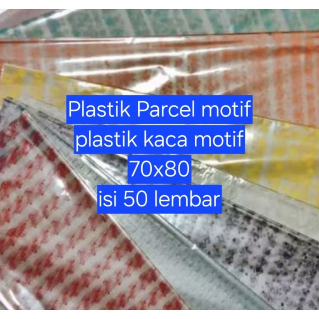 Plastik Parcel/plastik kaca/plastik madumongso motif/bening