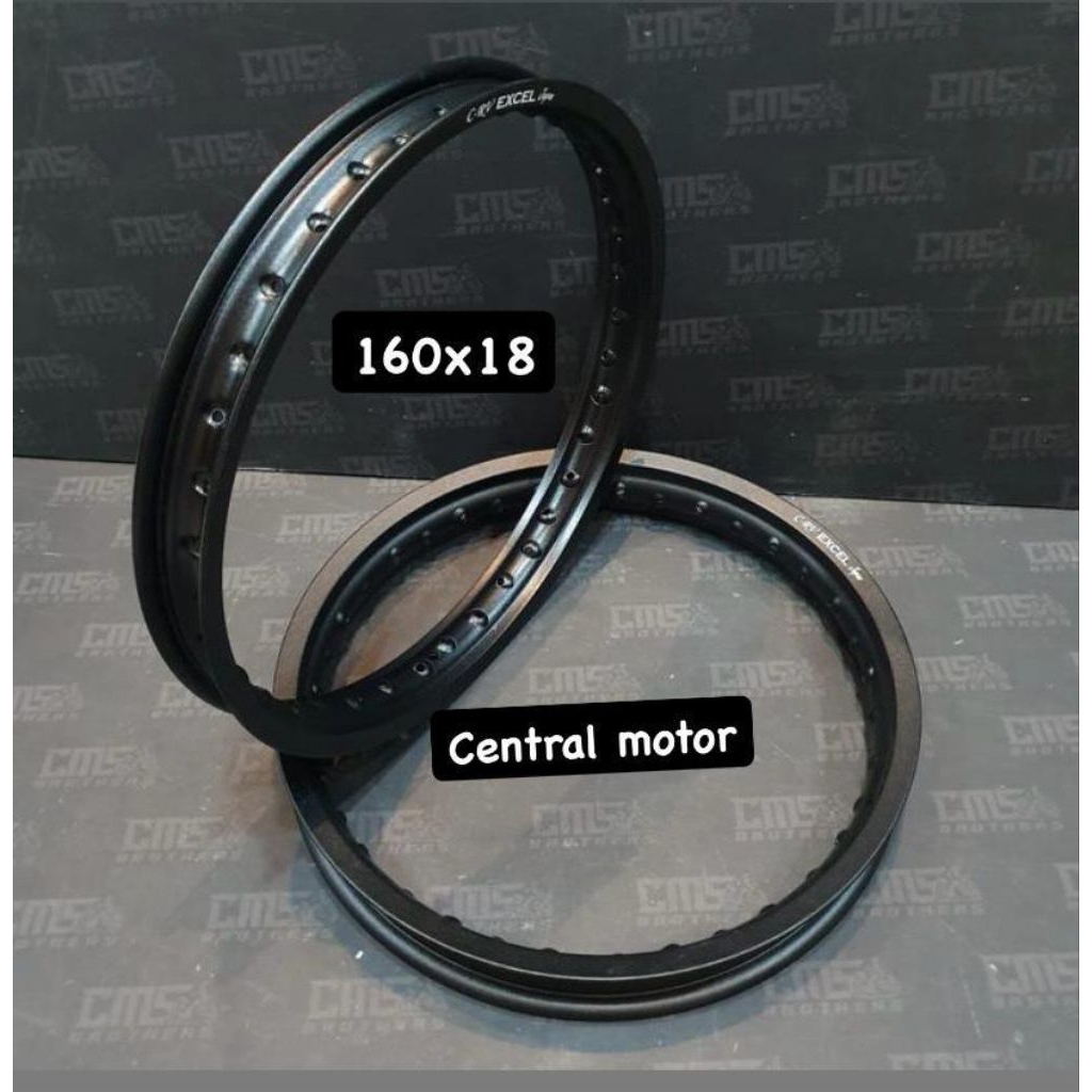 ALLOY VELG CRV EXCEL RING 18 × 160 HITAM KULIT JERUK