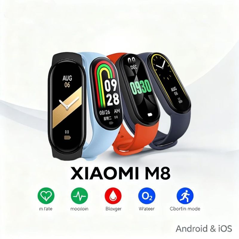 [COD]Jam Tangan Pintar xiaomi M8 - Tahan Air IP67 - Jam Tangan Olahraga - Jam Tangan Pria/Wanita