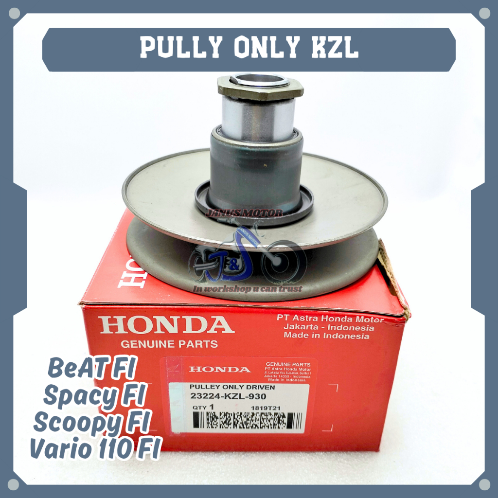 Pulley CVT Set Honda KZL Puly Only Belakang Beat FI Spacy FI Scoopy FI Vario 110 FI Pulley Face Driv