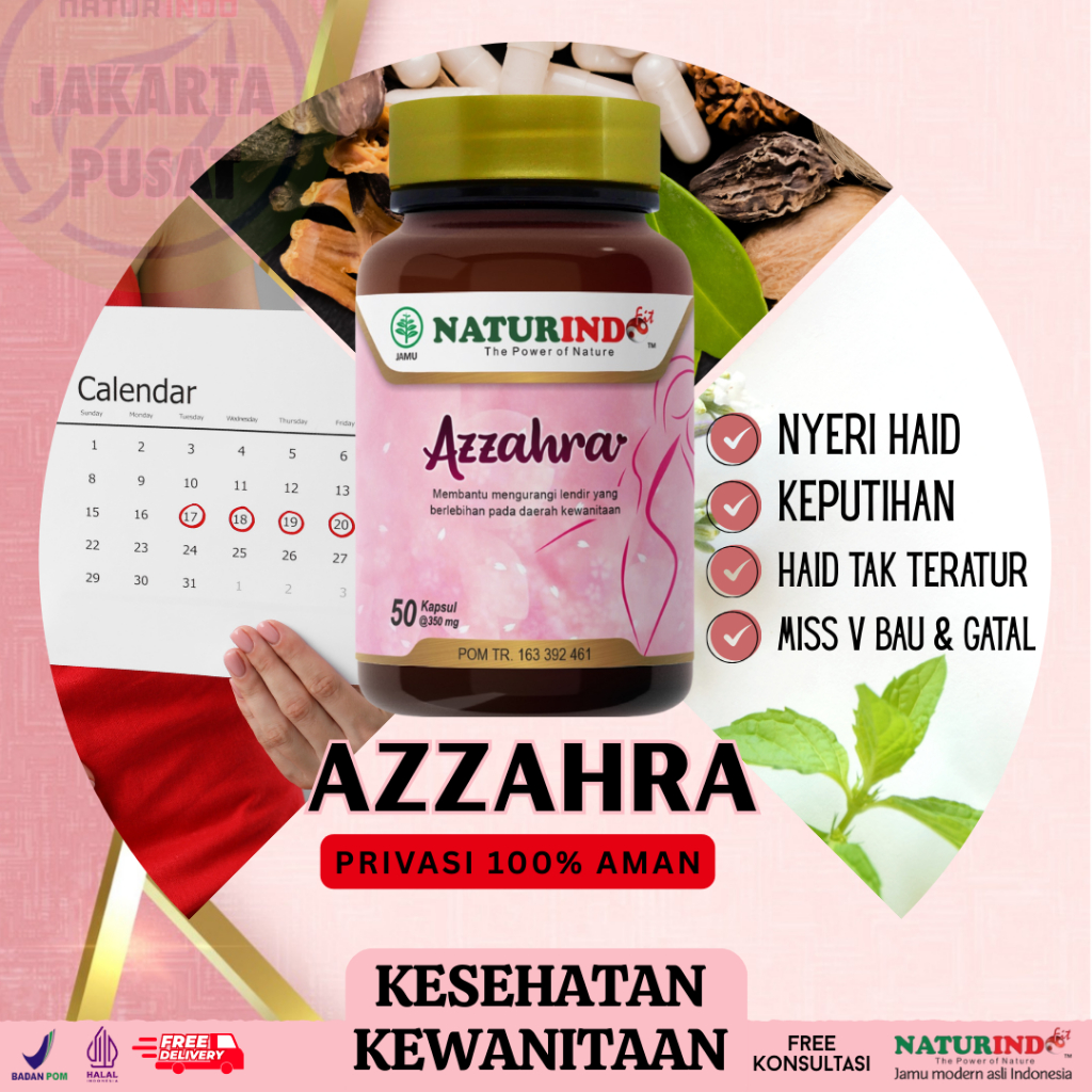 Azzahra Naturindo Jamu Pelancar Haid Obat Herbal Telat Haid 1 Minggu 1 2 3 Hari Bulan Tahun Taun Men