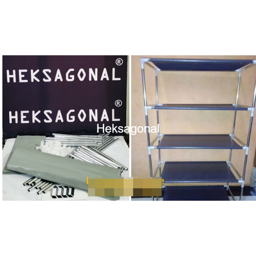 Rak sepatu susun 5 tempat rangka penyimpanan baju buku Balikpapan