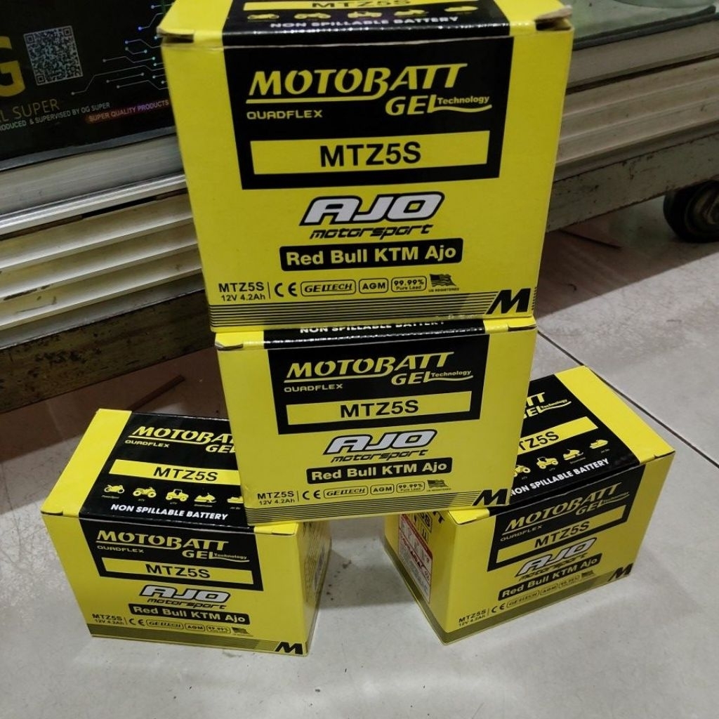 MOTOBATT GEL AKI MOTOR MTZ5S AKI MOTOBATT  BEAT MIO 4.2A