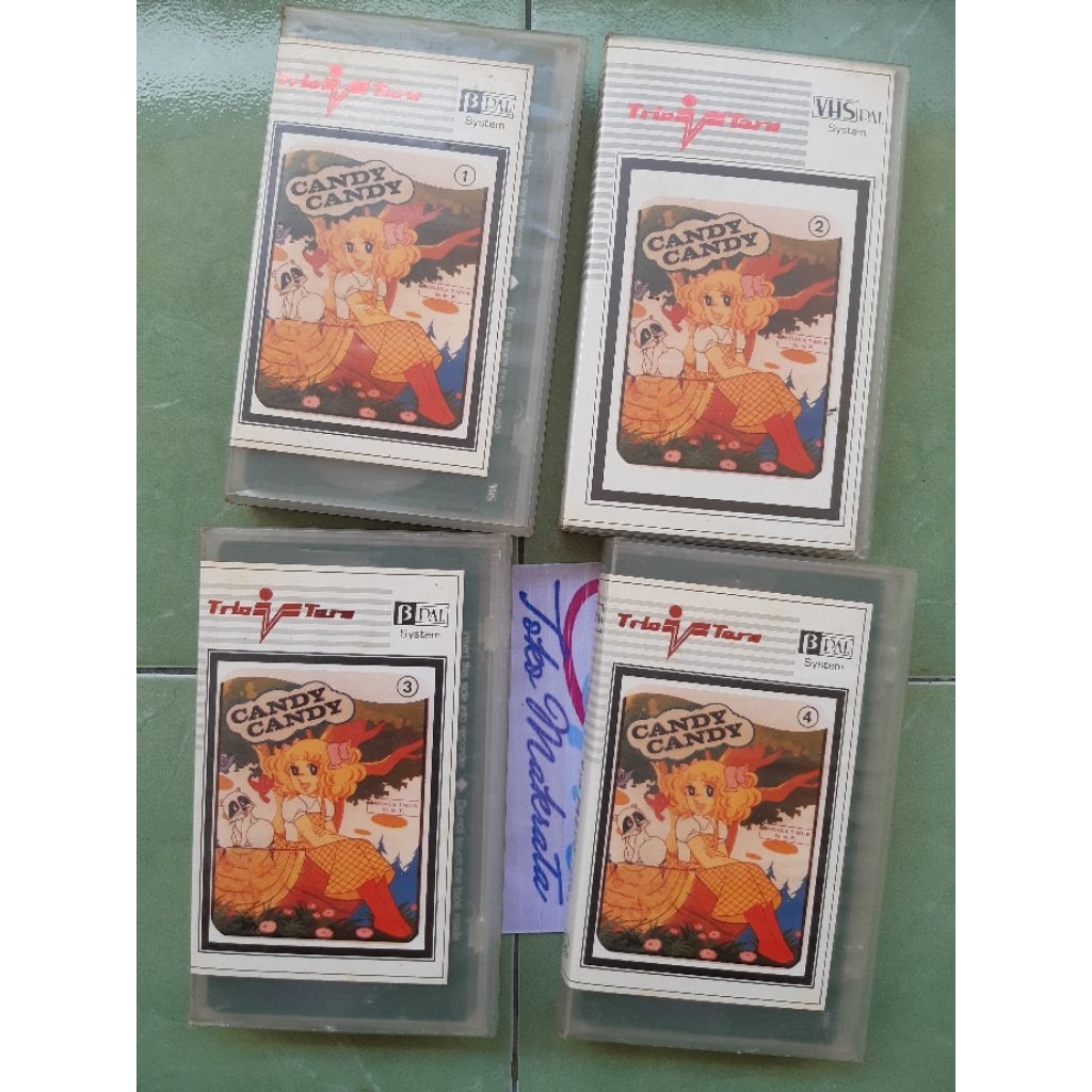 kaset video VHS PAL komik manga anime CANDY CANDY 1-4 jadul lawas lama super langka dijual sepaket