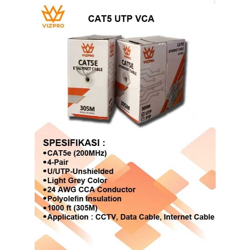 KABEL UTP CAT5E VIZPRO 305M