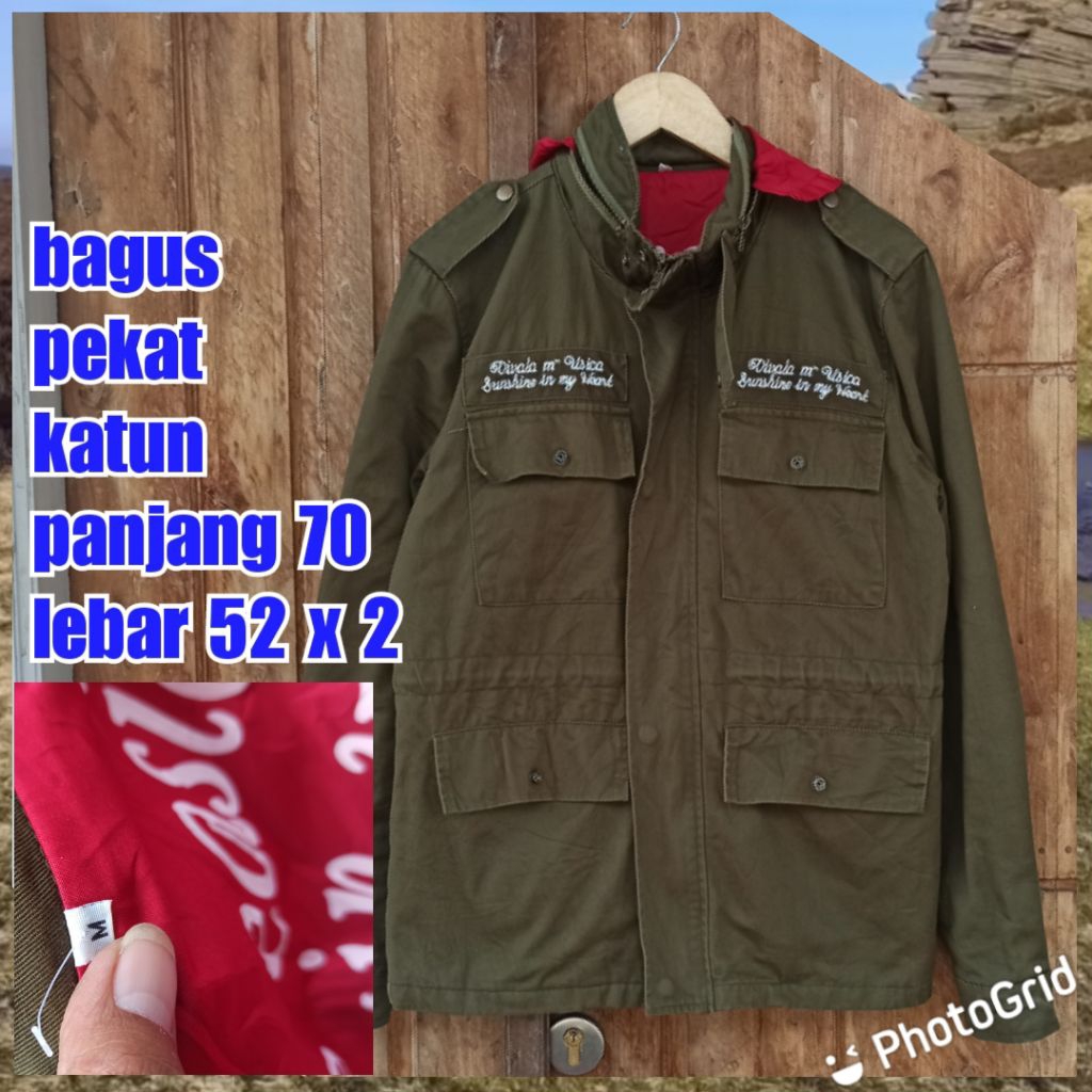 jaket parka army military green hijau m65 fashion