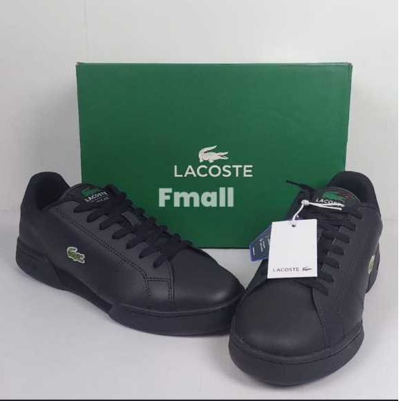 LCT9 black chaymon lacoste bahan leather