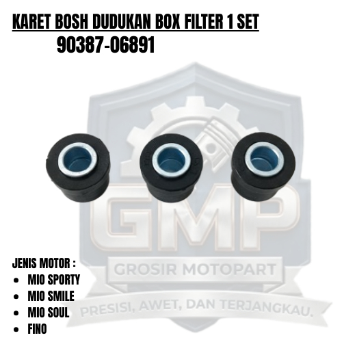 KARET BOSH DUDUKAN BOX FILTER MIO SPORTY SMILE MIO J VESPA MATIC MIO M3  BERKUALITAS DAN ORIGINAL