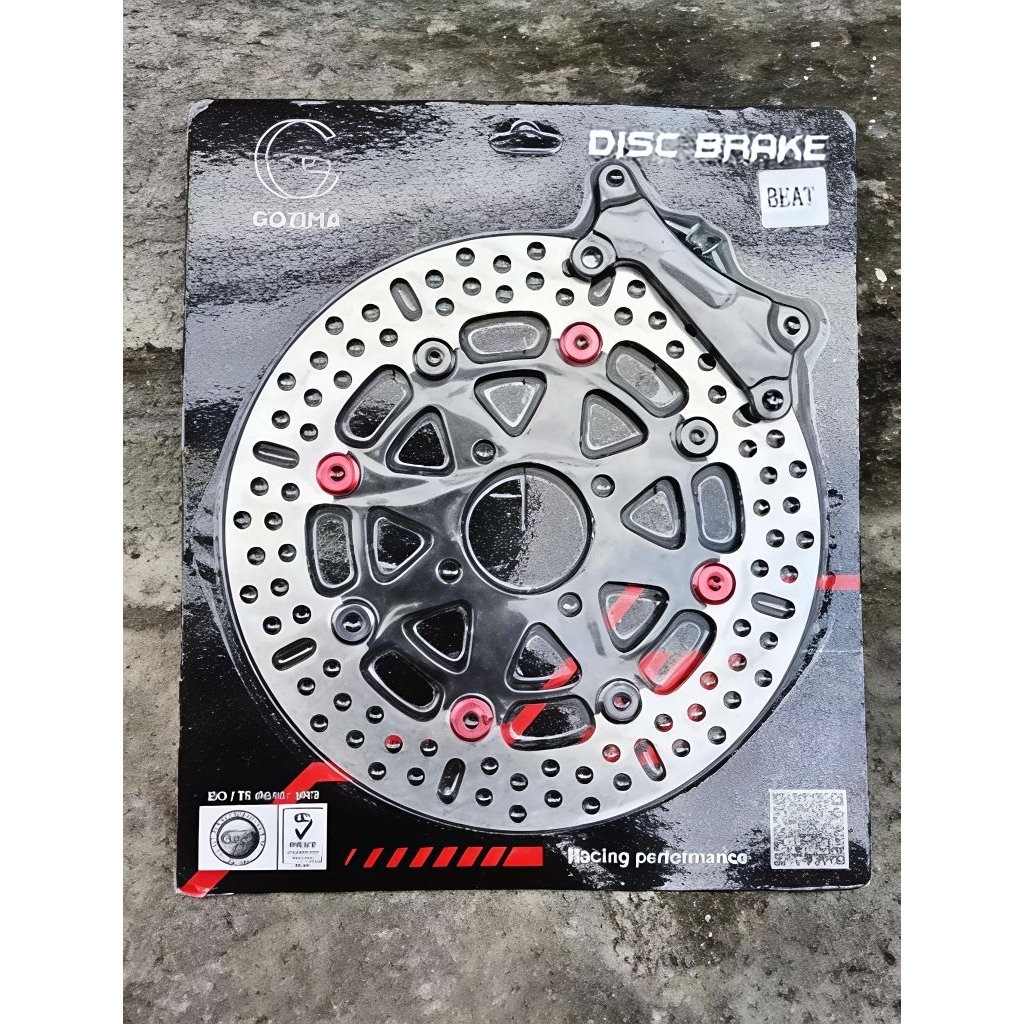 Gozima Piringan Cakram Bulat Model Ktc Beat Vario Scoopy 4 Ring Merah Plus 4 Ring Hitam Total 8 Ring