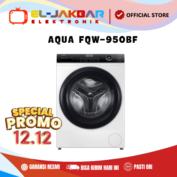 AQUA FQW-950BF Mesin Cuci 9kg Super Wash Series Dual Spray FQW950BF