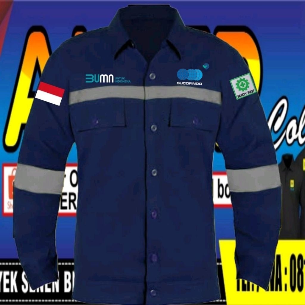 kemeja safety Sucofindo baju safety Sucofindo seragam safety Sucofindo baju seragam safety Sucofindo