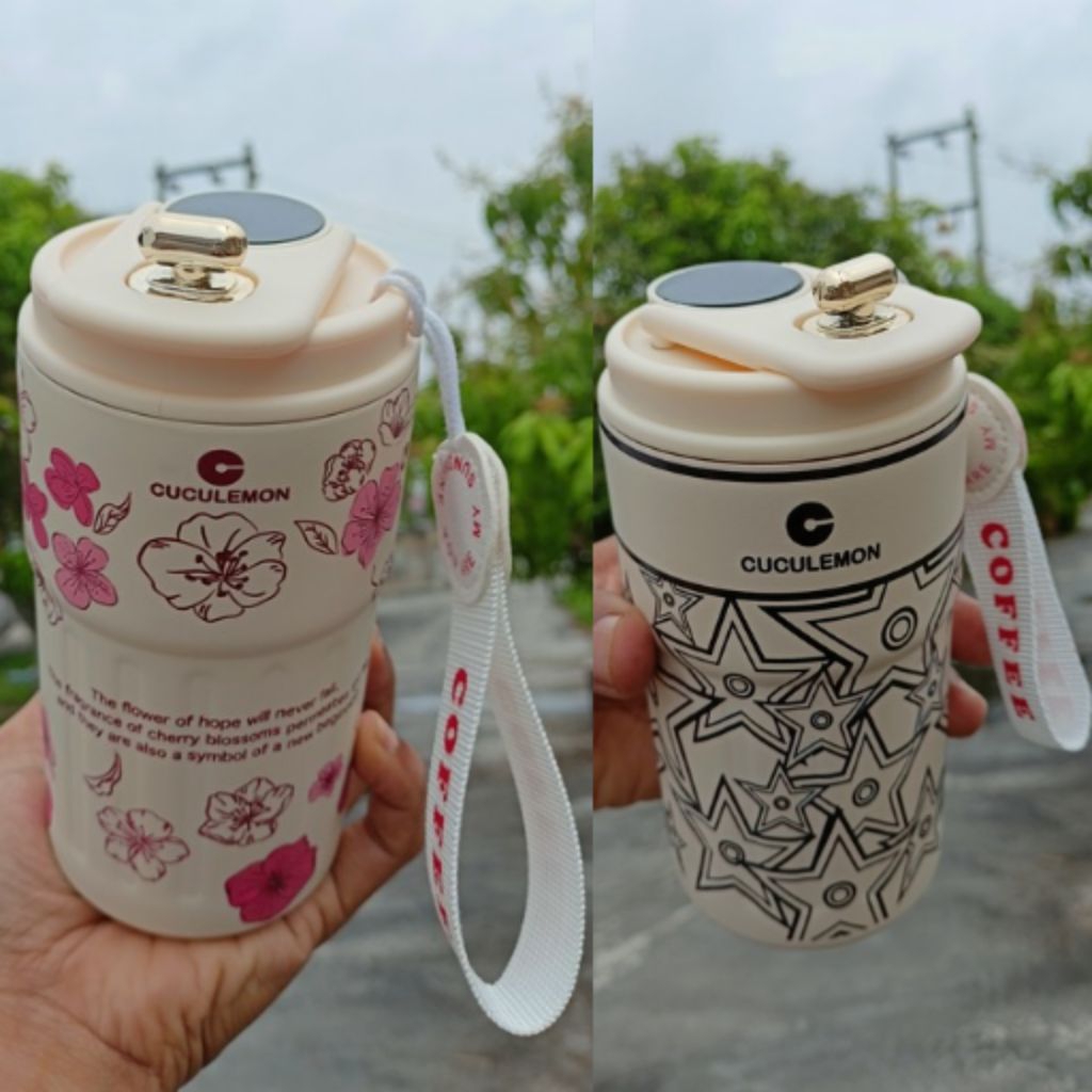Gelas Tumbler Air Panas dan Dingin Gelas Tumbler Kopi 460 ml Botol Minum Dingin & Panas