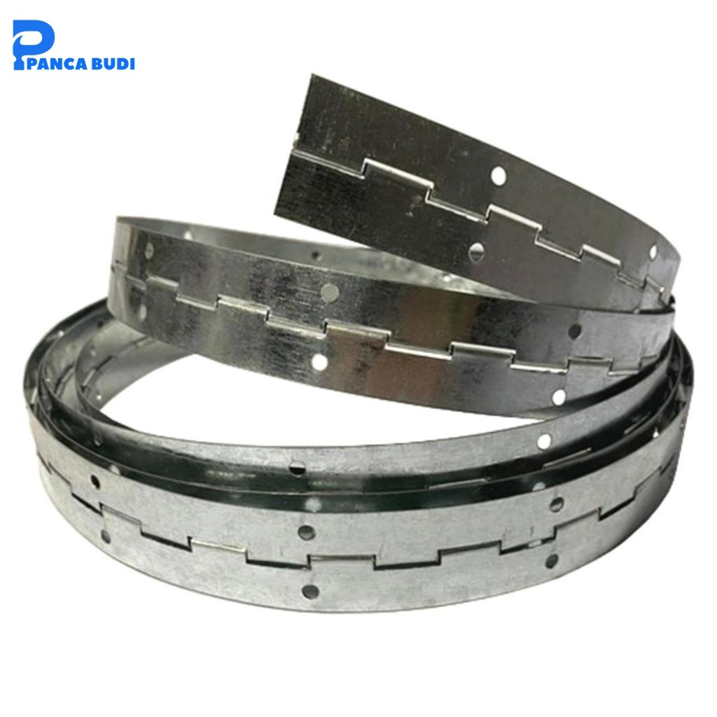 Engsel Piano Galvanis Meteran Panjang 3 Meter / Engsel Harmonika Pintu Lemari Dapur Etalase Besi Mej