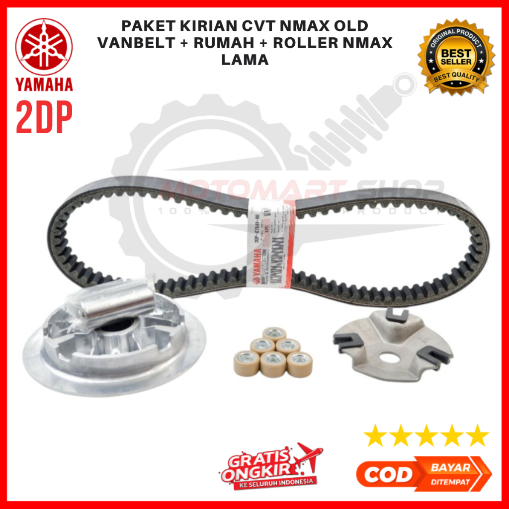 Paket Kirian CVT Nmax Old Ori / Vanbelt + Rumah + Roller Nmax Lama - 2DP
