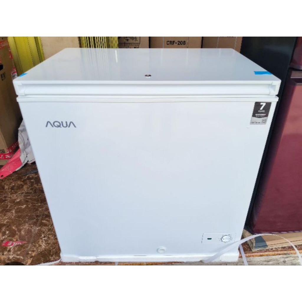 Aqua lemari es 200 liter aqf-220mc chest freezer jambi box frizer daging ikan cold chain kulkas wide