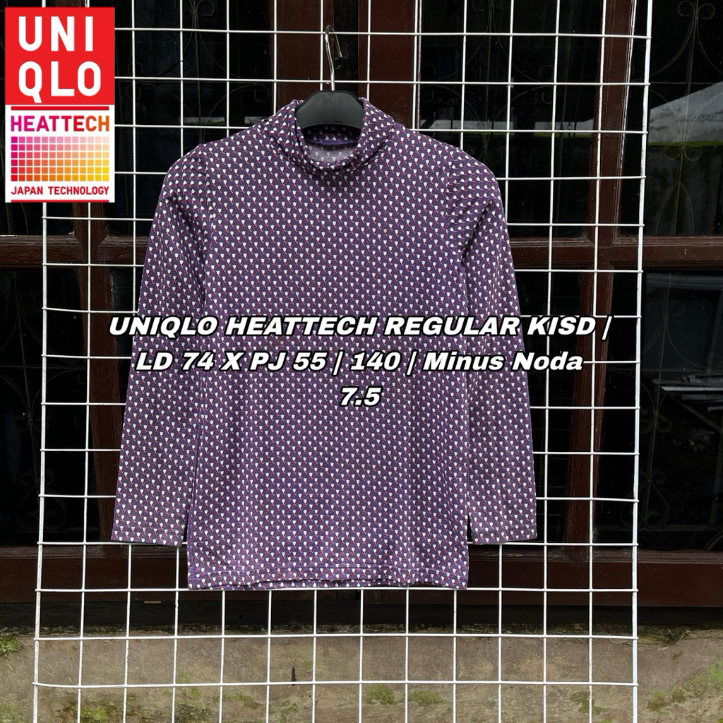 Long Sleeve Uniqlo Heattech Kids Turtleneck Motif Size 140 Minus Noda