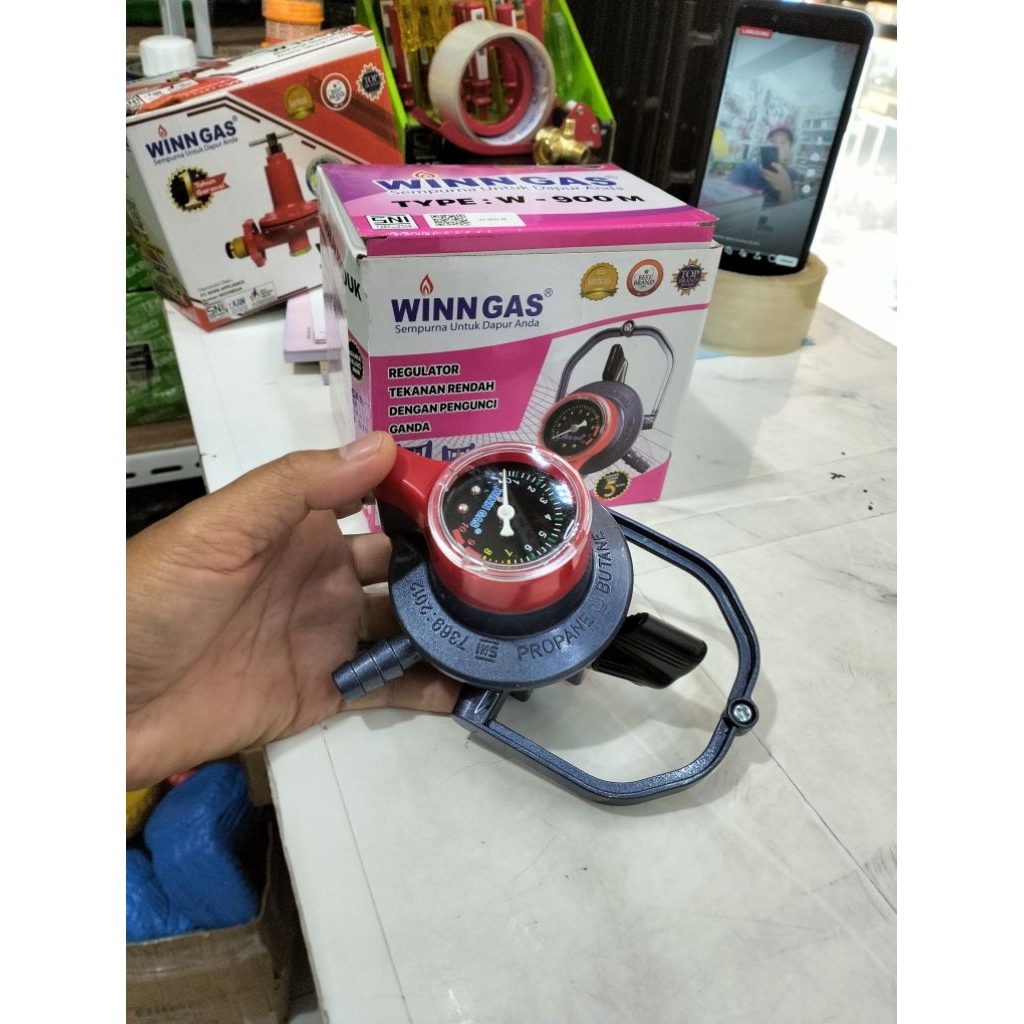 WINN GAS W-900+Meter Regulator +  Pengunci Ganda