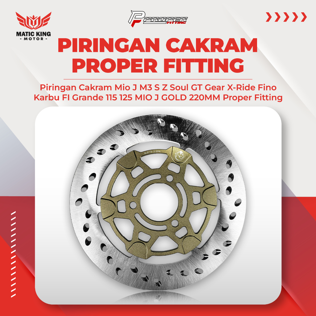 Piringan Cakram Disk Brake Floating 220mm Mio J M3 S Z Soul GT Fino 115 125 Karbu Fi Grande Gold Ema