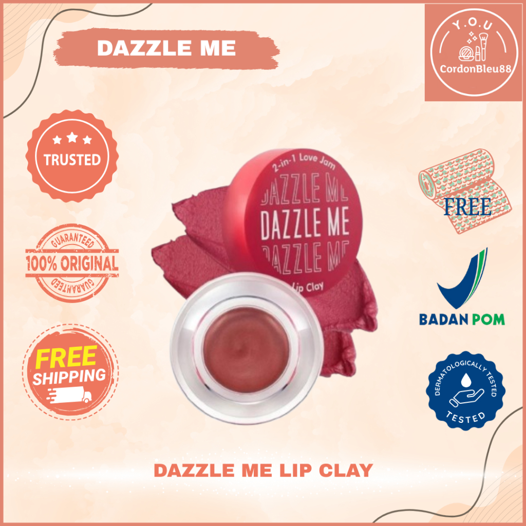 Dazzle Me 2 in 1 Love Jam Lip Clay | Lip Cream | Lip Matte | Lipstick | Lip Tint