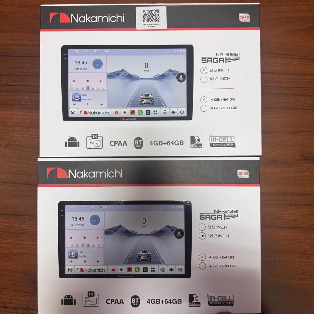 Headunit Android Nakamichi Saga Incell 9 / 10 Inch Ram 4/64