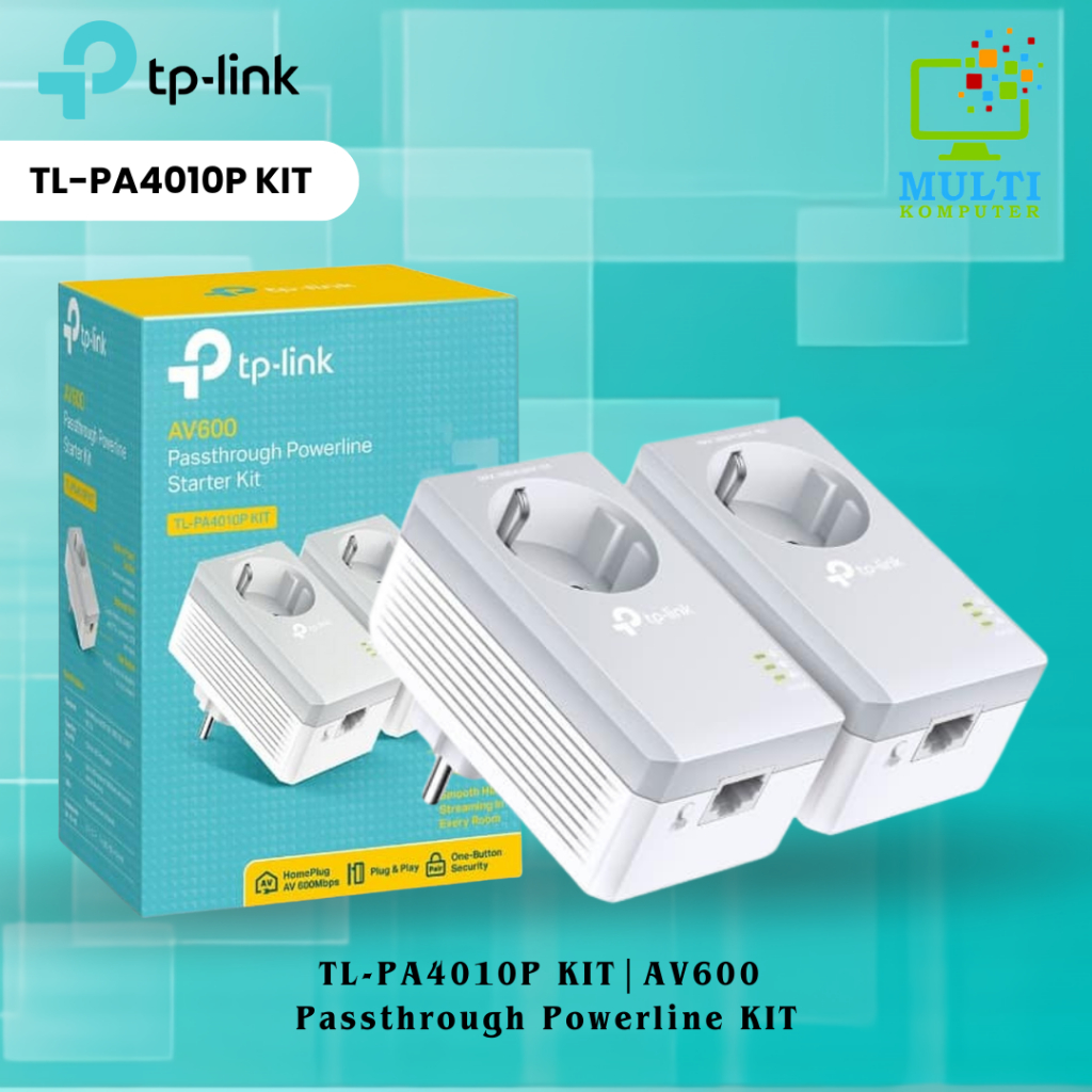 TP-Link TL-PA4010P KIT AV600 Passthrough Powerline KIT