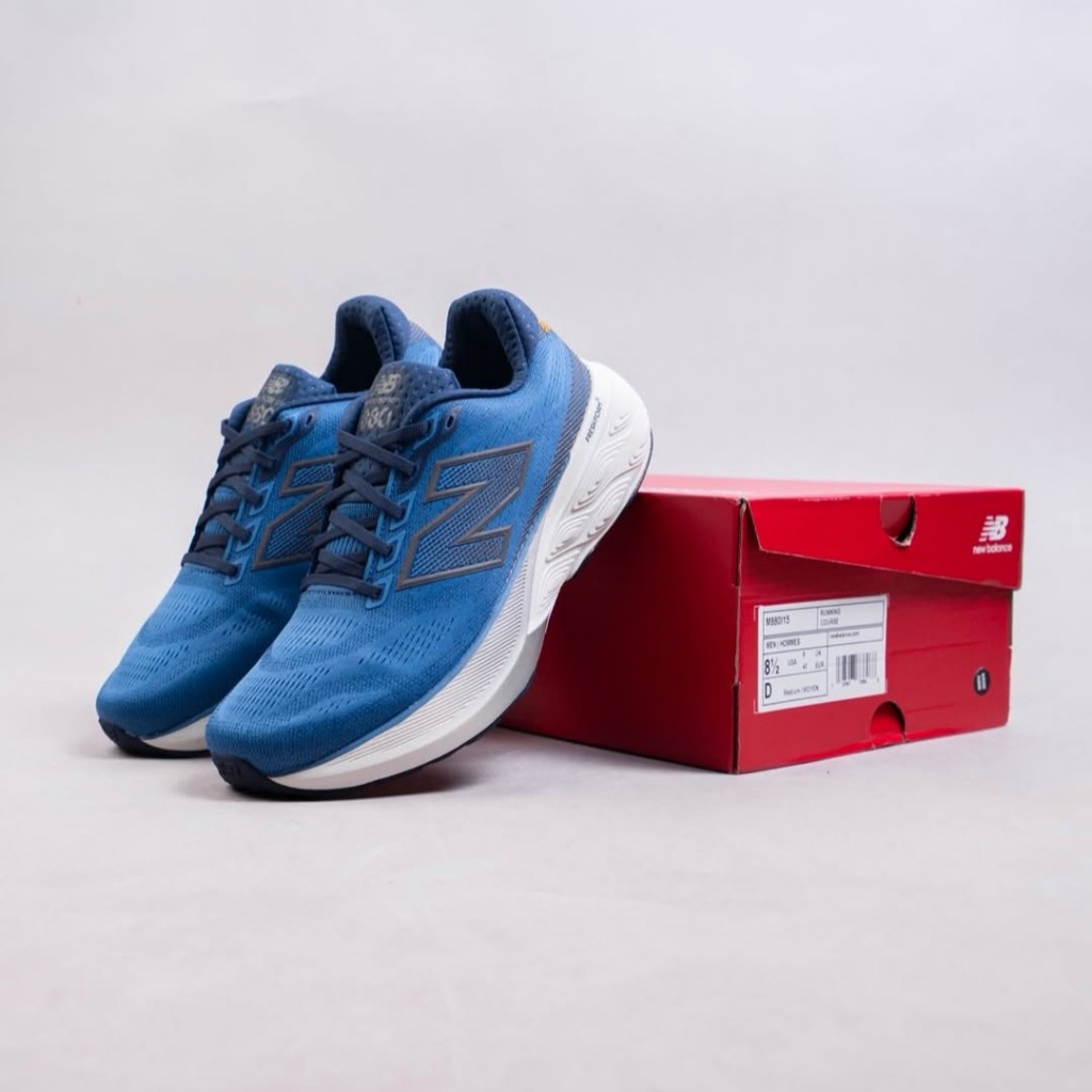 Sepatu Olahraga Running Lari NEW BALANCE FRESH FOAM X 880 v15 Pria Men - SEA STONE with NB NAVY and 