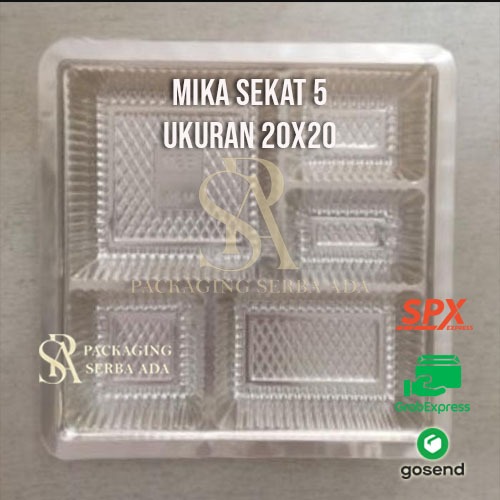 Mika Sekat 4, 5 dan 6 / Mika Box Makan / Mika Sekat Katering / Mika Sekat Pisang / Tatakan nasi kota