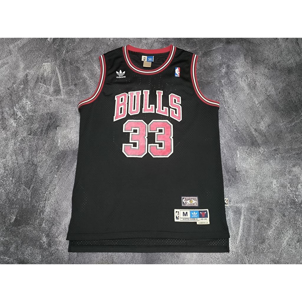 Jersey NBA Basketball Vintage Chicago Bulls Retro Jersey Pippen Adidas Hardwood Classsics XL