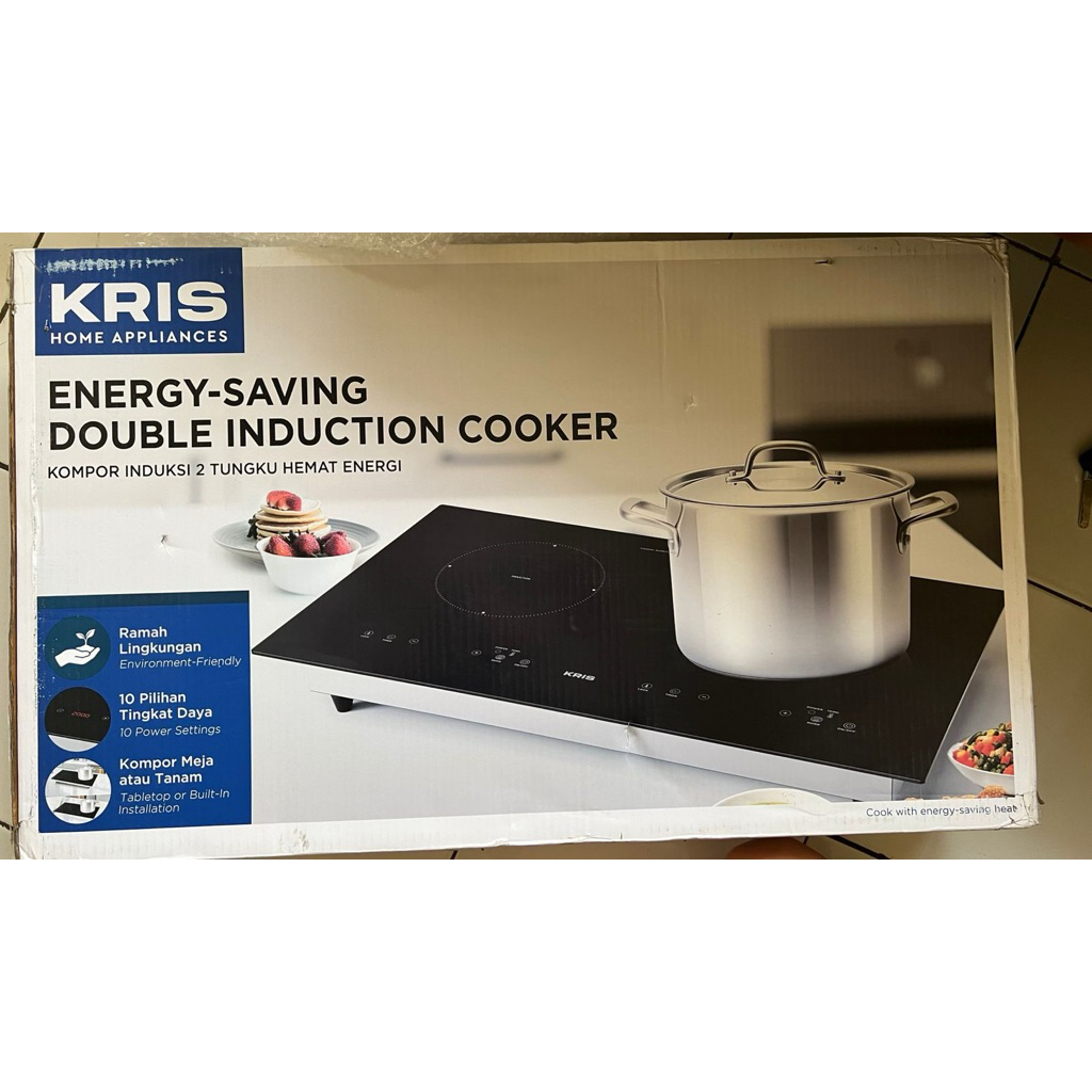 kompor listrik kris 2 tungku - hitam