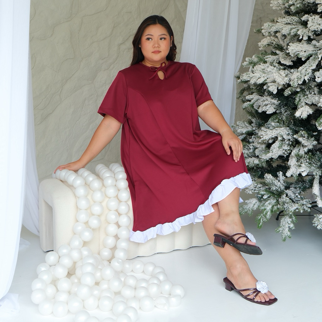 JOY DRESS - DRESS BIGSIZE JUMBO XXXL BAJU IMLEK BIGSIZE JUMBO DRESS CNY BIGSIZE