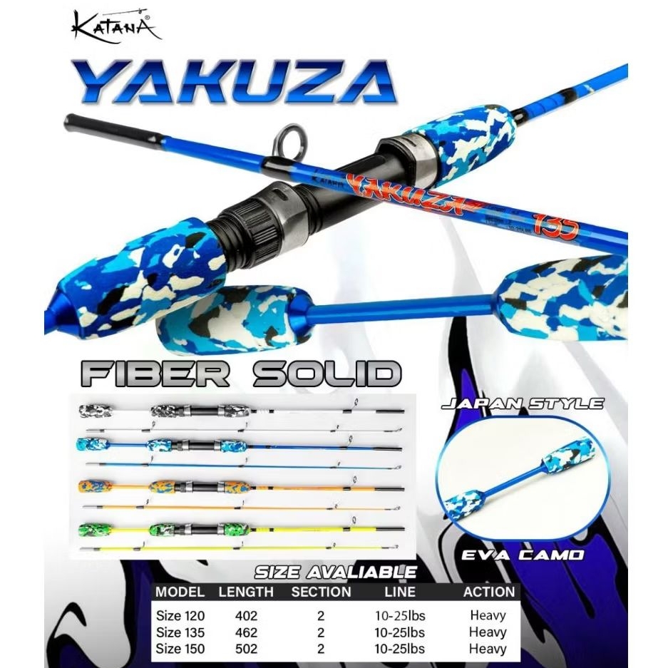 joran katana fiber Yakuza model js sambung 2, 10-25lb (warna random no complain)bole rekuest jika ad