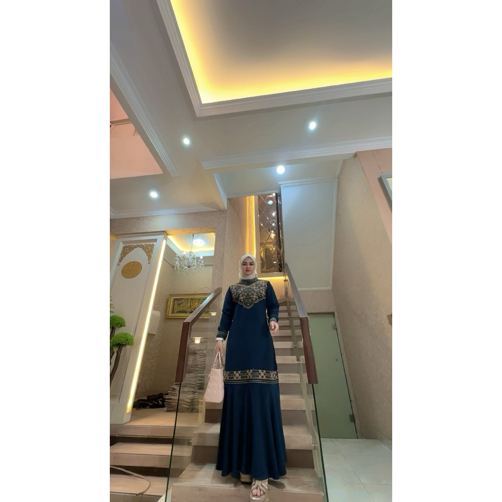 (TANPA HIJAB) Nazwa Abaya Nayara Dress | Model Duyung Elegan