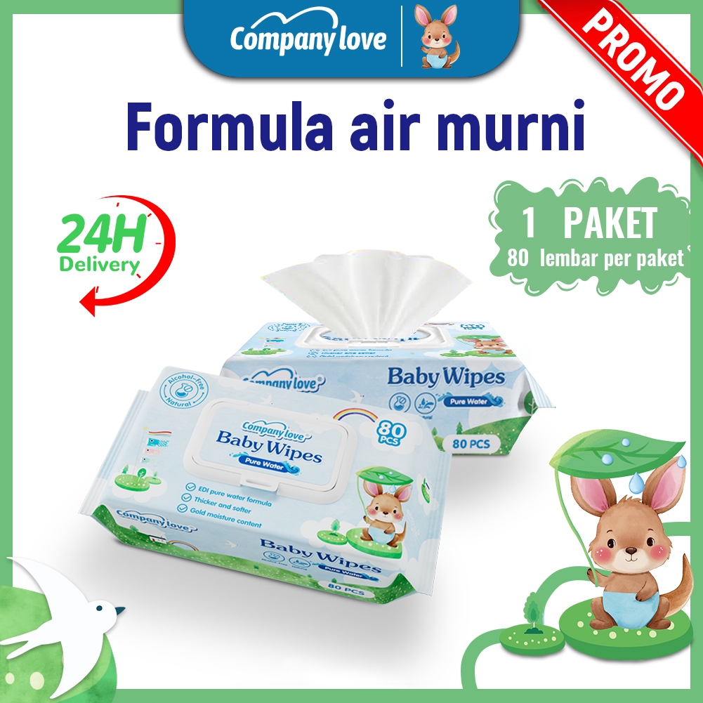 Tisu Basah Bayi Isi 80 Lembar Tissue Basah Baby Murah Company Love Baby Wipes Wet Tissue Baby Tanpa 