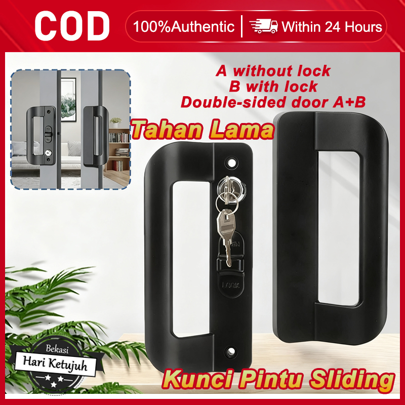 Gagang Pintu Geser Aluminium - Khusus Kamar Mandi & Kitchen Set