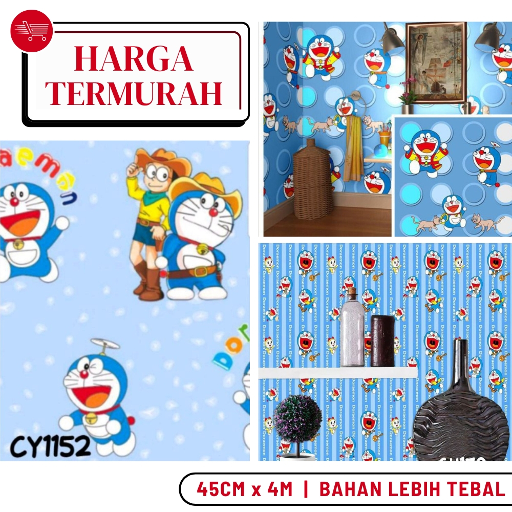Walpaper Dinding Doraemon Wallpaper Dinding Doraemon Stiker Dinding Doraemon Sticker Dinding Doraemo