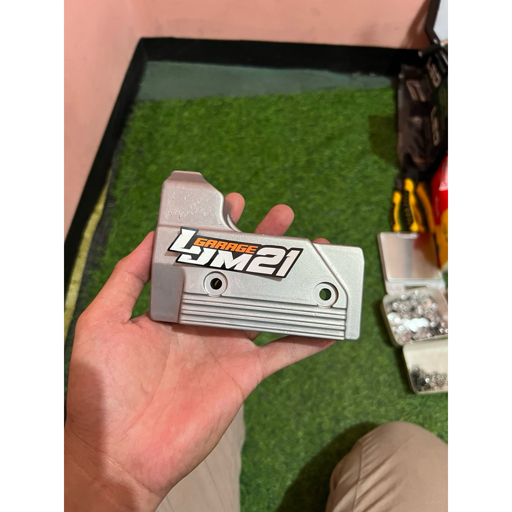 COVER TUTUP BORING SATRIA 2TAK HIU LUMBA ORI COPOTAN