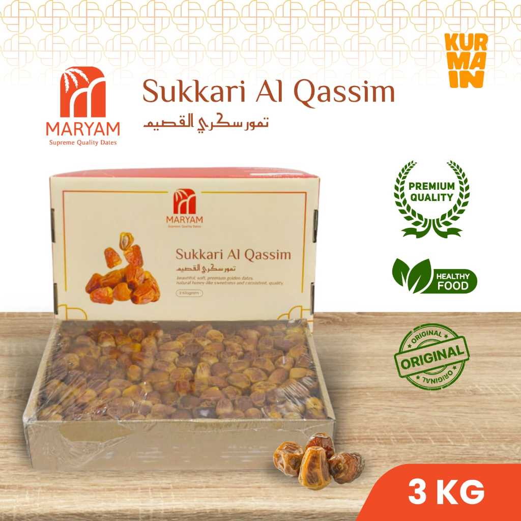 Kurma Sukari Al Qassim Premium Maryam 3kg