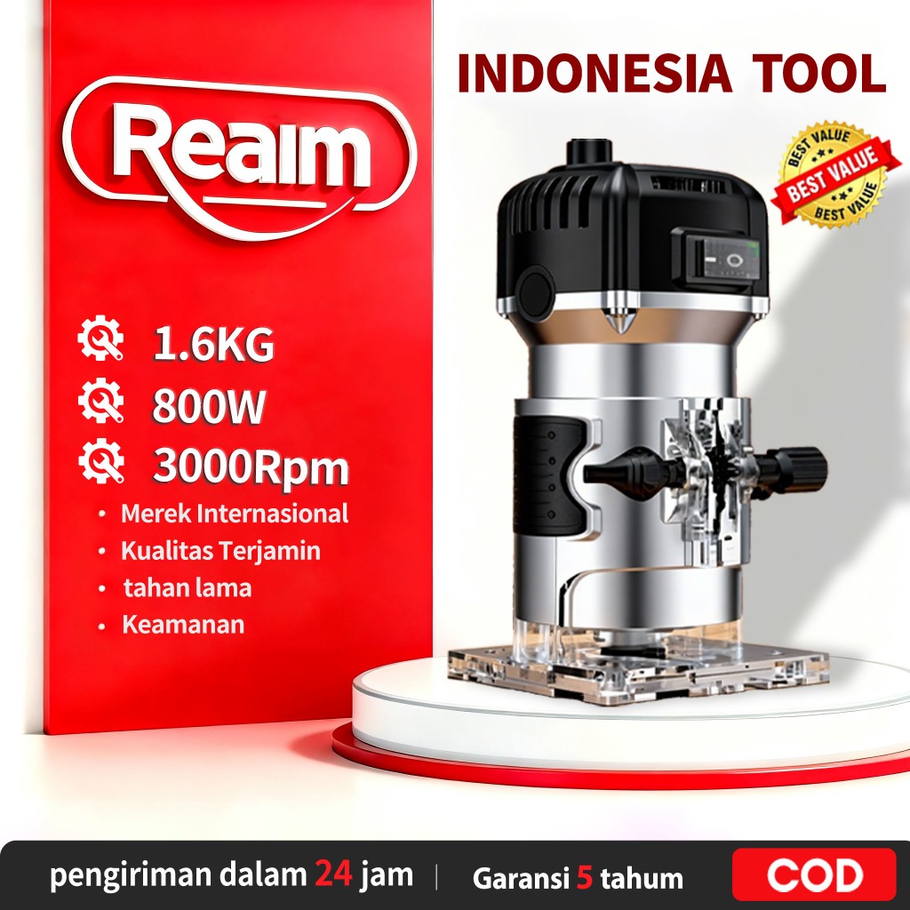 Router Kayu Multifungsi 800W - Alat Serbaguna  mesin router kayu untuk Memotong, Membentuk & Merapik