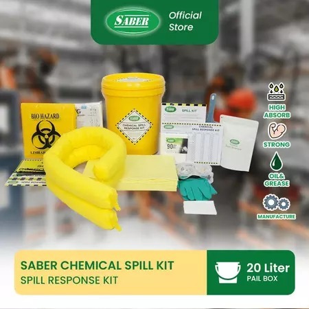 SABER Chemical Spill Response Kit 20L (SC20-SK/PL) – Pail Type