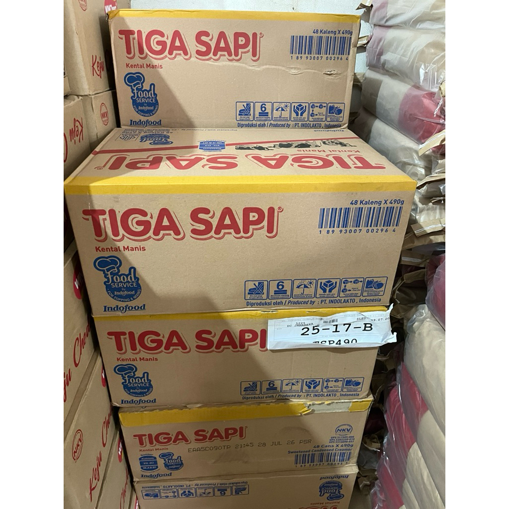 Susu Kental Manis Tiga Sapi 490gr 1 Dus [48pcs]