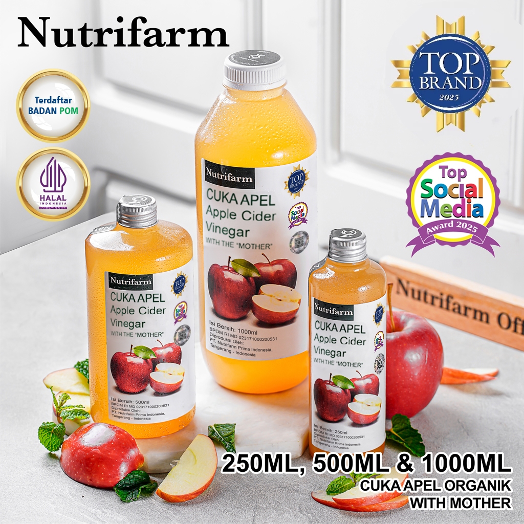 Nutrifarm Cuka Apel 250ml / 500ml / 1000ml
